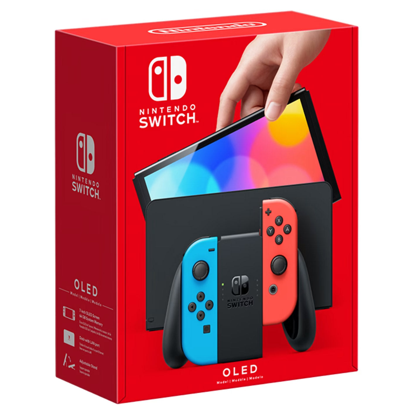 Nintendo Switch OLED Model | Color Rojo Neón / Azul Neón - Multimax